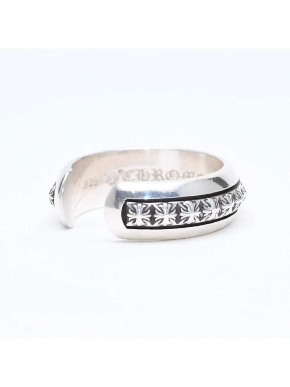 Chrome Hearts CH Plus Pyramid Open Band CH Ring